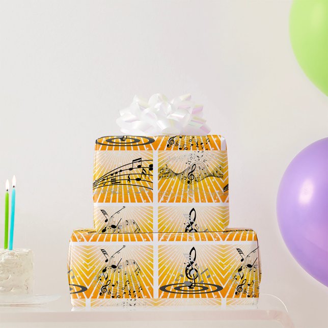 Mehrere Musiknoten Geschenkpapier (Von Creator hochgeladen)
