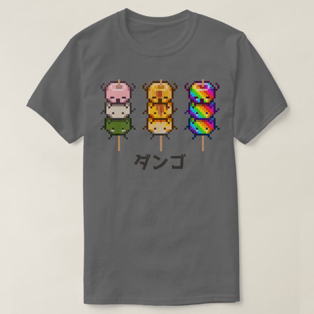 Mehrere Pixel Dango T-Shirt (Design vorne)