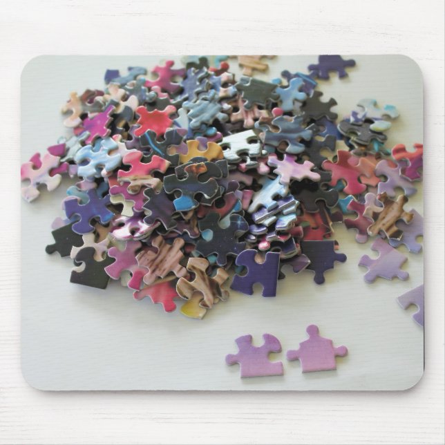 Mehrere Puzzle bunt Puzzleteile Mauspad (Vorne)