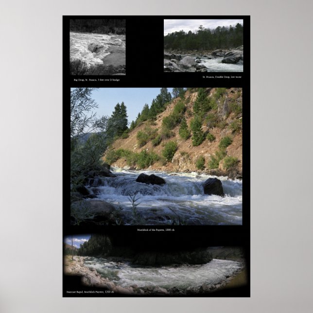 Mehrere Whitewater-Bilder Poster (Vorne)