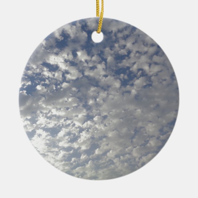 Mehrere Wolken, Sky View Keramik Ornament (Vorne)