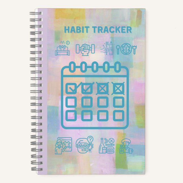 MEHRERES HABIT-TRACKER-NOTEBOOK NOTIZBUCH (Vorderseite)