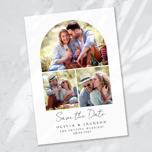 Mehrfach-Foto-Bogen-Kalligrafie-Hochzeit Save The Date