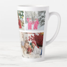 Mehrfach-Foto-Collage Moderne Personalisierte Name Milchtasse