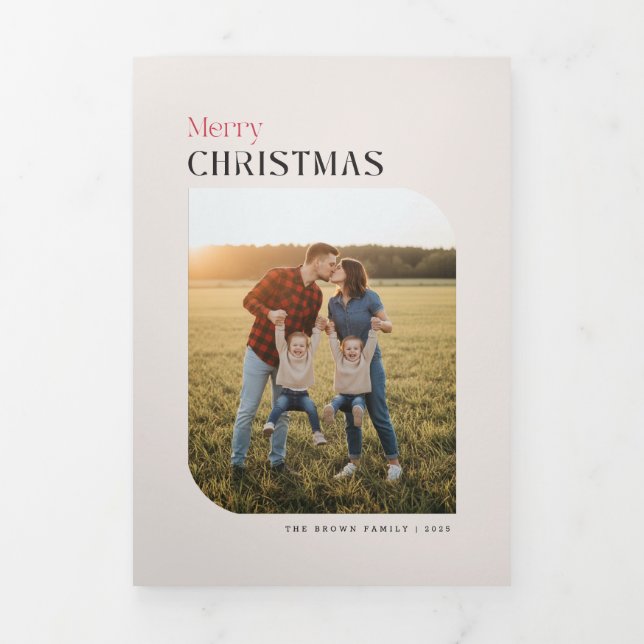 Mehrfach-Foto-Collage Trifold-Brief-Falteinladung Dreifach Gefaltete Einladung (Cover)