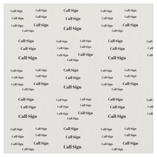 Mehrfach-Rufzeichen Ham Radio Fabric Stoff (Nahaufnahme)
