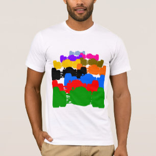 Mehrfache psychedelische Vintage Indy T-Shirt