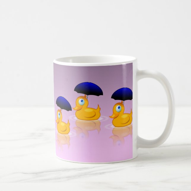 Mehrfache Regenschirm-Enten Kaffeetasse (Rechts)