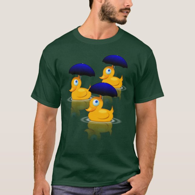 Mehrfache Regenschirm-Enten T-Shirt (Vorderseite)