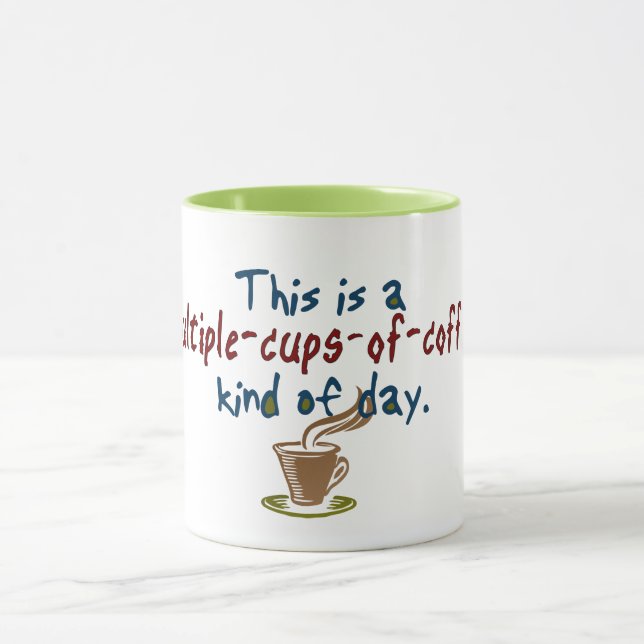 Mehrfacher Tasse Kaffee-Tag (Zentrum)