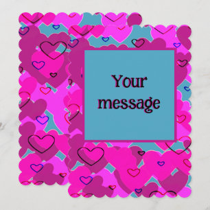 Mehrfaches Herzdesign Feiertagskarte