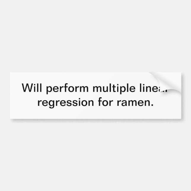 Mehrfaches Linear-Regression für Ramen Autoaufkleber (Vorne)