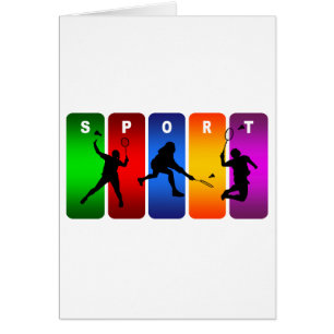 Mehrfarbenbadminton-Emblem