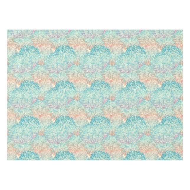 Mehrfarbenblumengekritzel-Muster Tischdecke (Vorderseite (Horizontal))