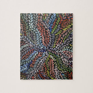 Mehrfarbenbuschmedizin-Blätter Puzzle