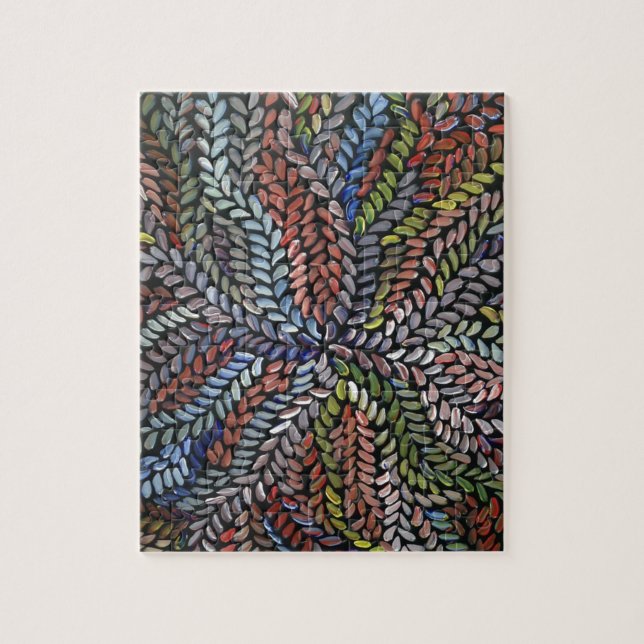 Mehrfarbenbuschmedizin-Blätter Puzzle (Vertikal)