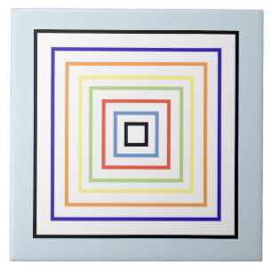 MEHRFARBENE PLÄTZE AUF BLAUEM HINTERGRUND FLIESE