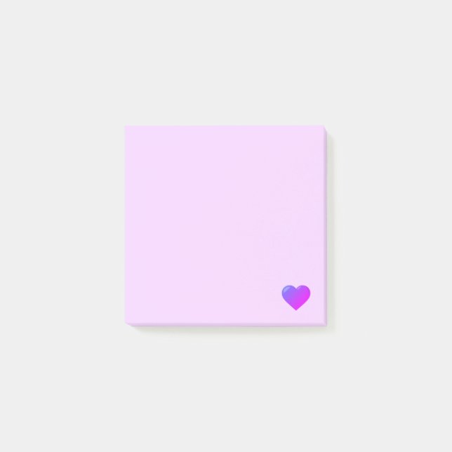 MehrfarbenEmoji Herz Post-it Klebezettel (Vorderseite)