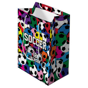 MehrfarbenFußball-Collage Mittlere Geschenktüte