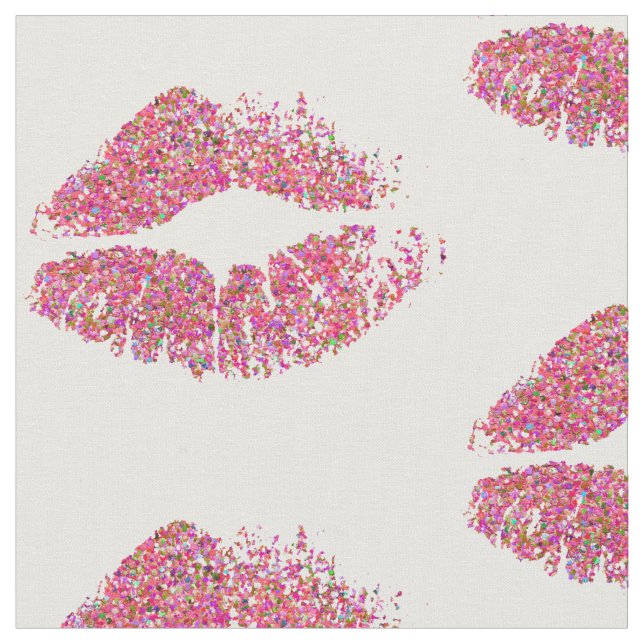 MehrfarbenGlitzer-Lippen #24 Stoff (Nahaufnahme)
