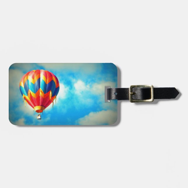 Mehrfarbenheißluft-Ballon Gepäckanhänger (Vorderseite horizontal)