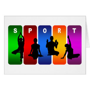 Mehrfarbenyoga-Emblem