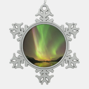 mehrfarbig Aurora Schneeflocken Zinn-Ornament