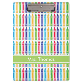 Mehrfarbig Crayon Personalisiert Clipboard Klemmbrett