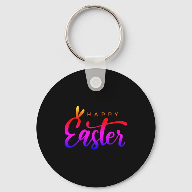Mehrfarbig frohe Ostern  Schlüsselanhänger (Vorderseite)