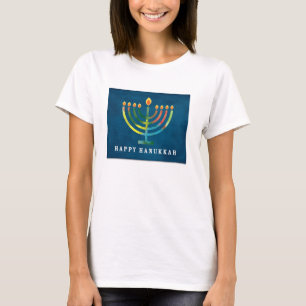 Mehrfarbig Frohes Chanukka T-Shirt