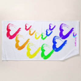 Mehrfarbig Hearts Beach Handtuch