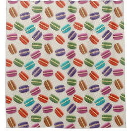 Mehrfarbig Macaroon Stilisierte Karamellfestivals Duschvorhang