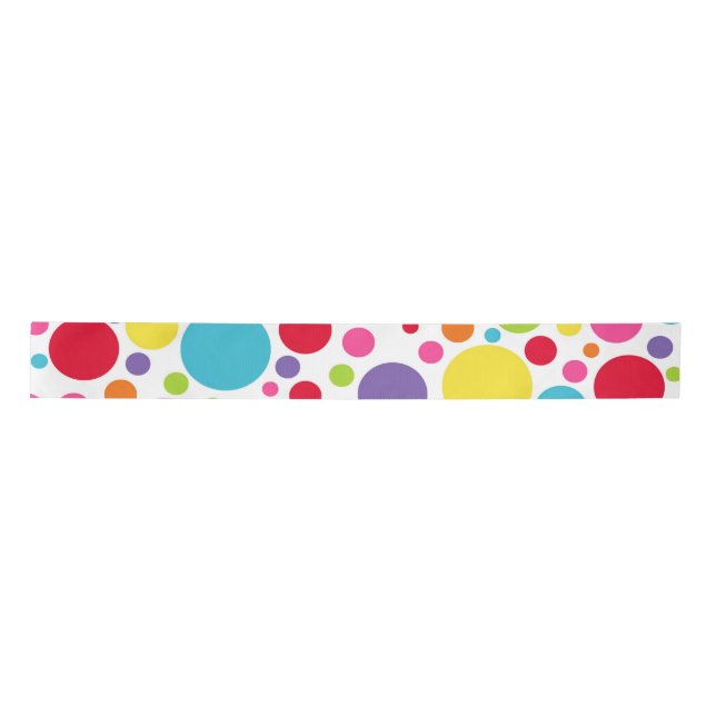 Mehrfarbig Polka Dot Ribbon Satinband (Vorderseite)