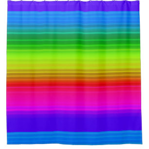 mehrfarbig, Regenbogen Duschvorhang