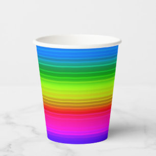 mehrfarbig, Regenbogen Pappbecher