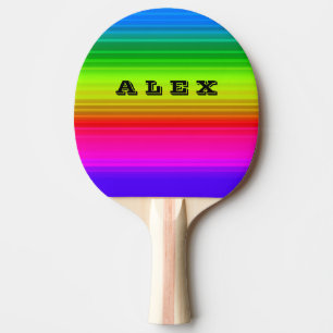mehrfarbig, Regenbogen Tischtennis Schläger