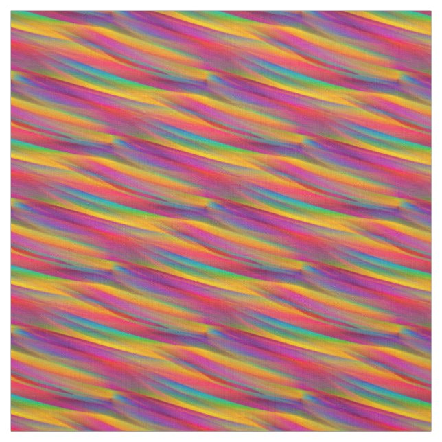 mehrfarbig Wavy Rainbow Gradient Stoff (Muster)