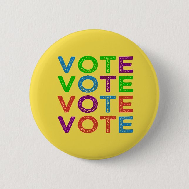 mehrfarbige ABSTIMMUNG Button (Vorderseite)