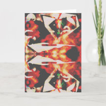 Mehrfarbige Abstrakte Blume in Rot-Gelb-Schwarz