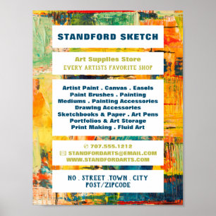 Mehrfarbige Abstrakte Farbe, Kunsthandwerksgeschäf Poster