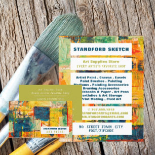 Mehrfarbige Abstrakte Farbe, Kunsthandwerksgeschäf Visitenkarte