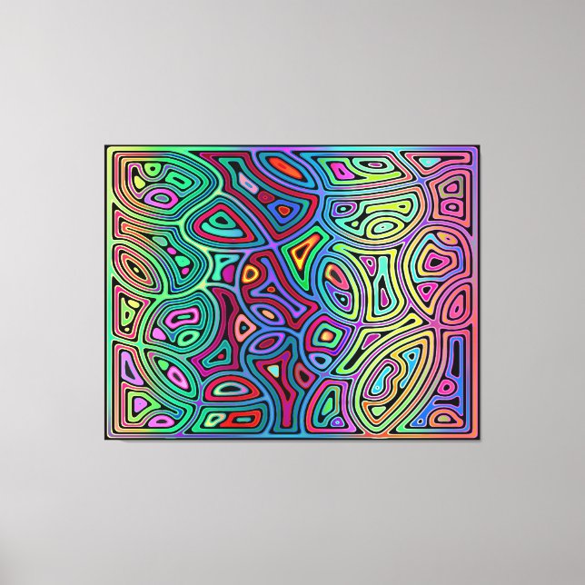 mehrfarbige abstrakte Formen Leinwanddruck (Vorderseite)