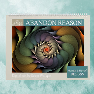 Mehrfarbige Abstrakte Fraktal 2025 Kalender