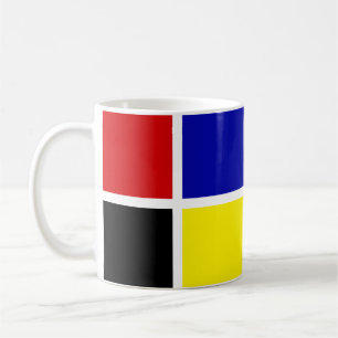 Mehrfarbige abstrakte geometrische Form Kaffeetasse