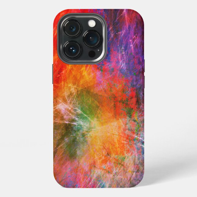 Mehrfarbige abstrakte Handyhülle iPhone Hülle (Hinten)