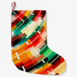 Mehrfarbige abstrakte Muster Kleiner Weihnachtsstrumpf
