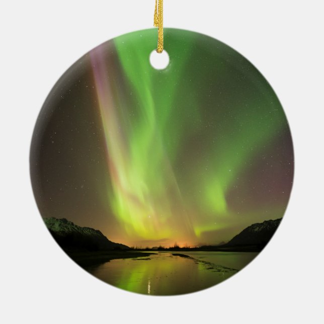 Mehrfarbige Aurora Keramikornament (Hinten)