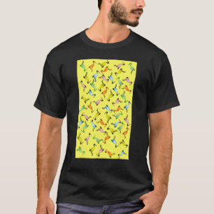 Mehrfarbige australische Mülltonnen-Huhn-Vogel-Mus T-Shirt