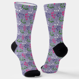Mehrfarbige Beerenstromretro 60er Socken