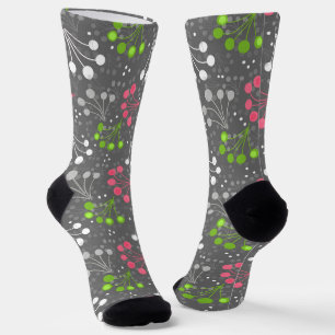 Mehrfarbige Beerenstromretro 60er Socken